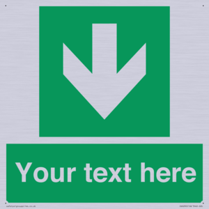 Safe condition Custom arrow down sign